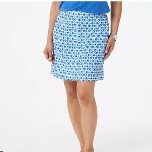 Susan Graver Printed Liquid Knit Pull-On Skort size XS